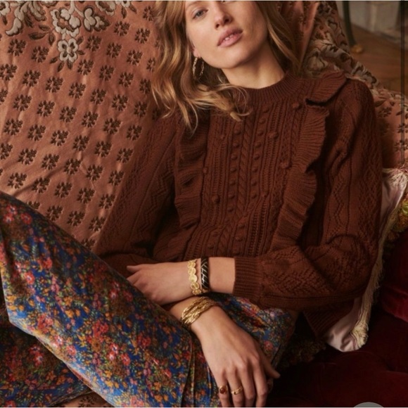 Sezane X Manoush Marva Jumper in Carmel size Medium - Picture 4 of 11